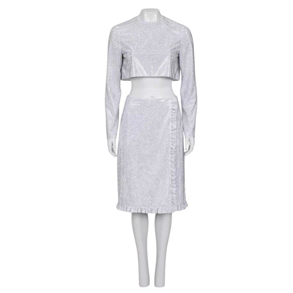 Miu Miu Miu Miu Silver Skirt Suit Sz.38 pre-owned