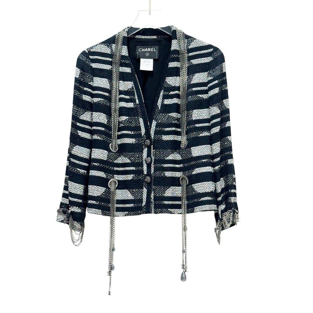 Chanel Chanel 2008 Karl Lagerfeld Metallic Fantasy Tweed Jacket Sz 40 pre-owned