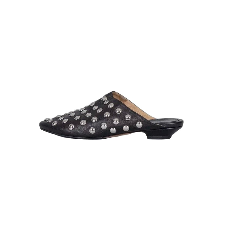 Khaite Khaite The Otto Black Leather Clogs - Size 38.5 pre-owned