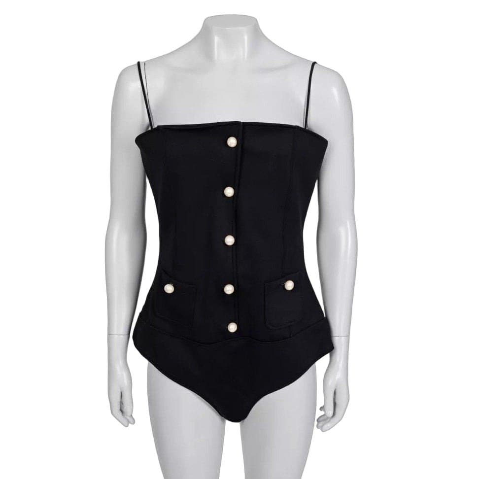 Chanel Chanel Black Body with Signature Buttons – Size FR40 / L pre-owned