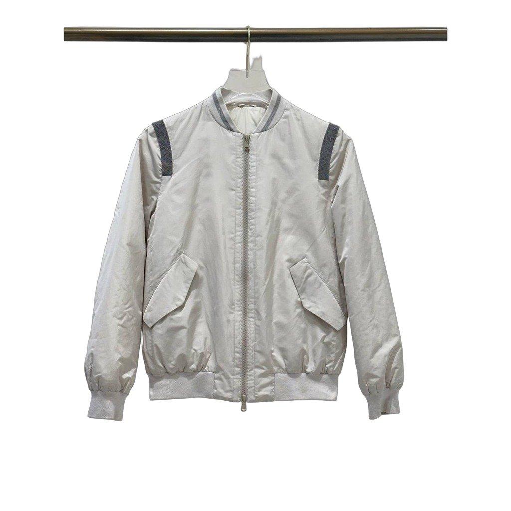 Brunello Cucinelli Brunello Cucinelli Quilted Silk Blend Bomber Jacket Sz.40 pre-owned
