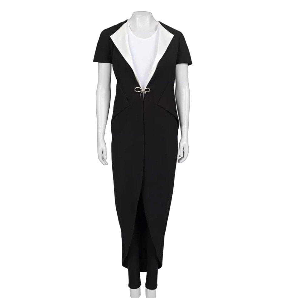Balenciaga Balenciaga Black & White Cardigan with Pockets - Size 36/S pre-owned