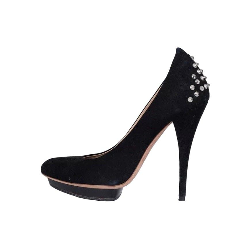 Alexander McQueen Alexander McQueen Black Suede Chic Rear Detail Pumps Sz.39 pre-owned