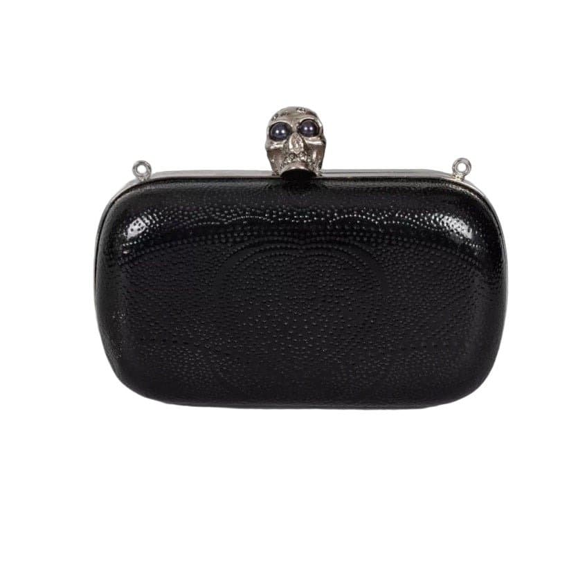 Alexander McQueen Alexander McQueen Black Leather Skull Clutch Bag Pre-owned