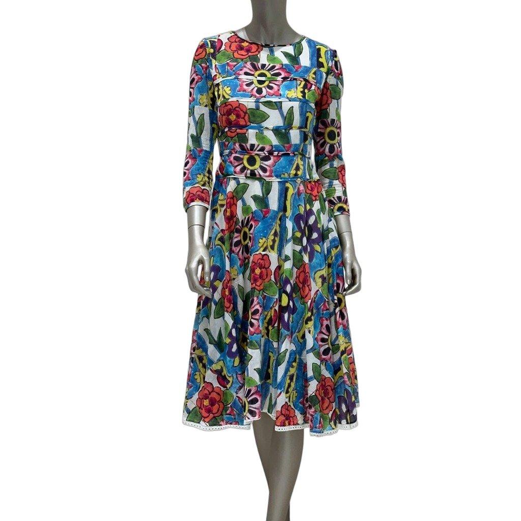 Chanel CHANEL 2015 Cruise Paris-Dubai Floral Maxi Dress Sz.38 Pre-owned
