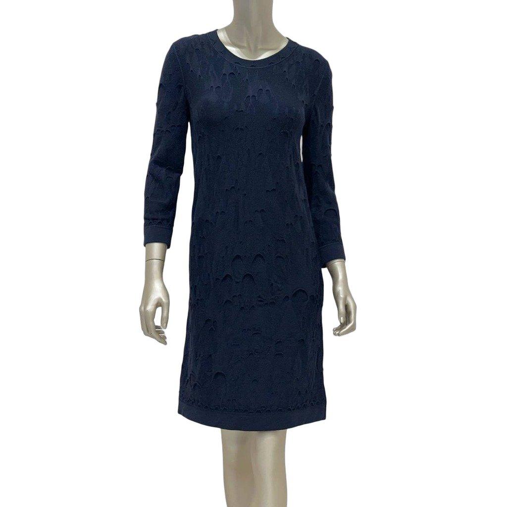 Chanel CHANEL Dark Blue Wool Dress Sz.38 pre-owned