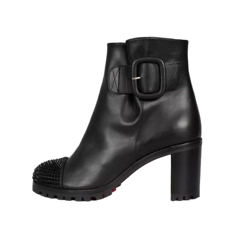 Christian Louboutin Christian Louboutin Olivia Black Leather Ankle Boots Sz.40 Pre-owned