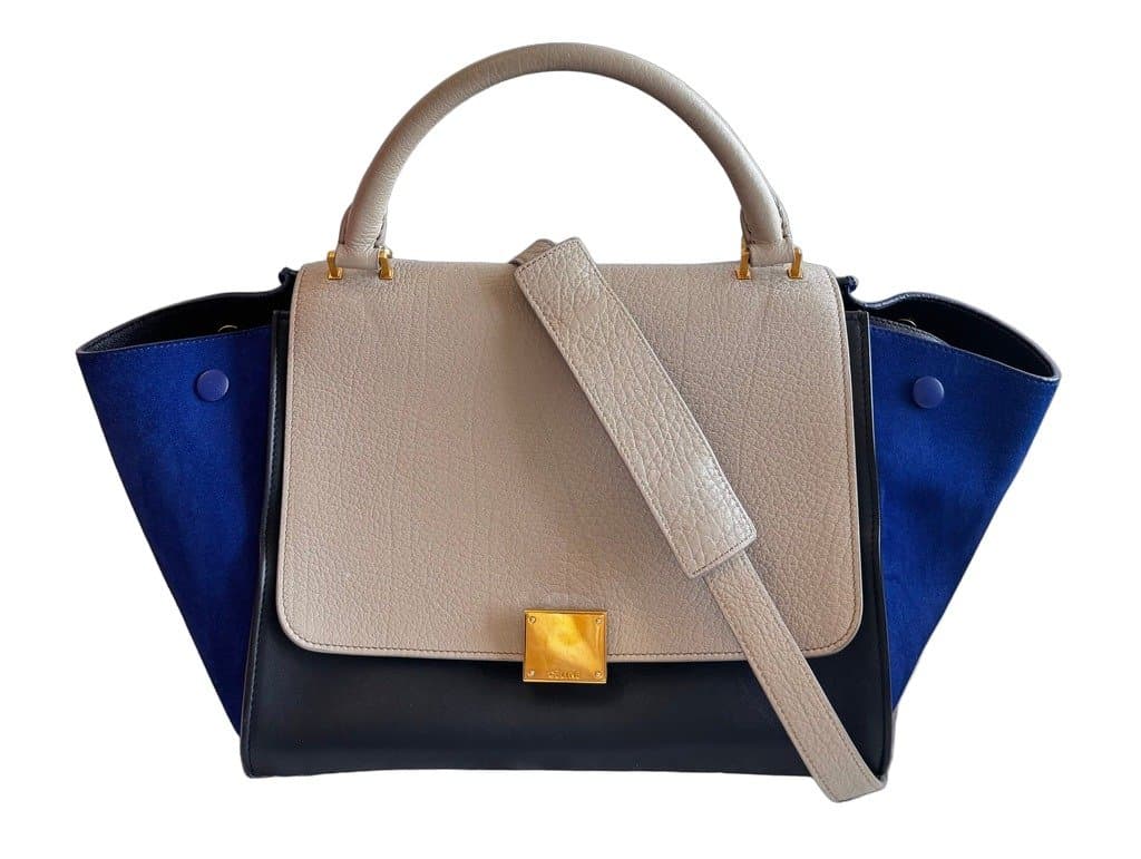 Celine Trapeze Tricolor Small Leather Two way handbag