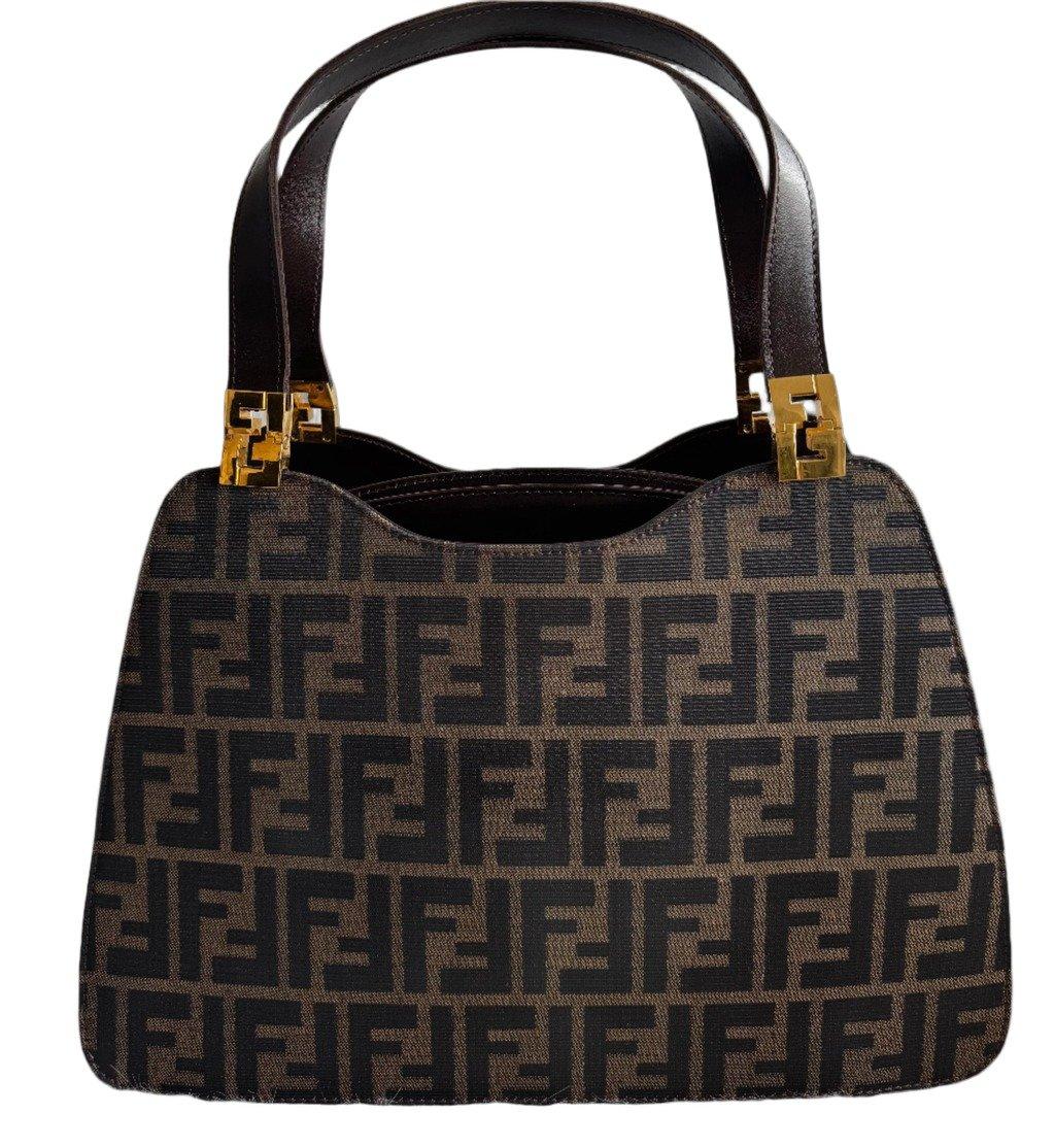 Fendi Zucca Canvas Shoulder Bag