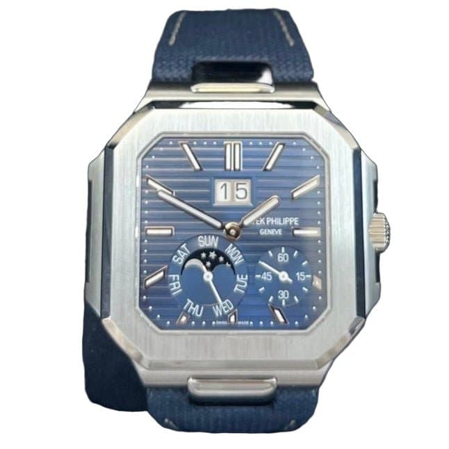 Patek Philippe Cubitus Platinum Case Sunburst Blue Dial 5822P-001 45mm