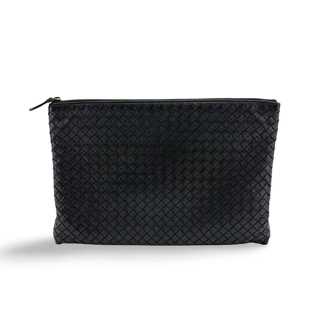 Bottega Veneta Intrecciato Cosmetic Case Black