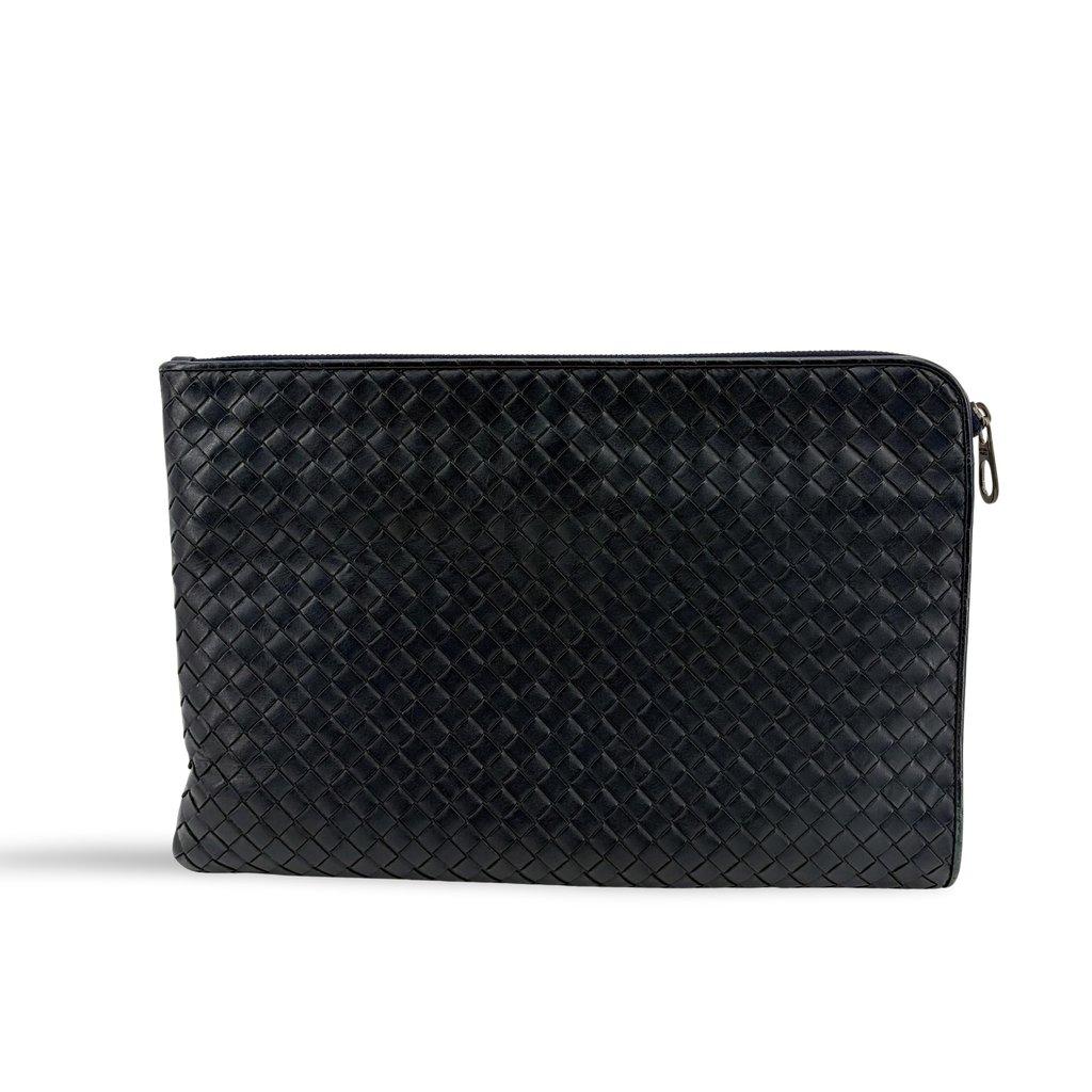 Bottega Veneta Intrecciato Leather Document Case Black