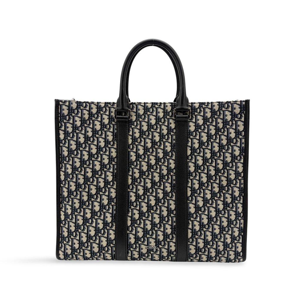 Dior Ringott Tote Bag Navy Oblique Jacquard