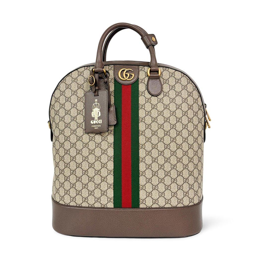 Gucci Ophidia GG Medium Tote Bag Brown