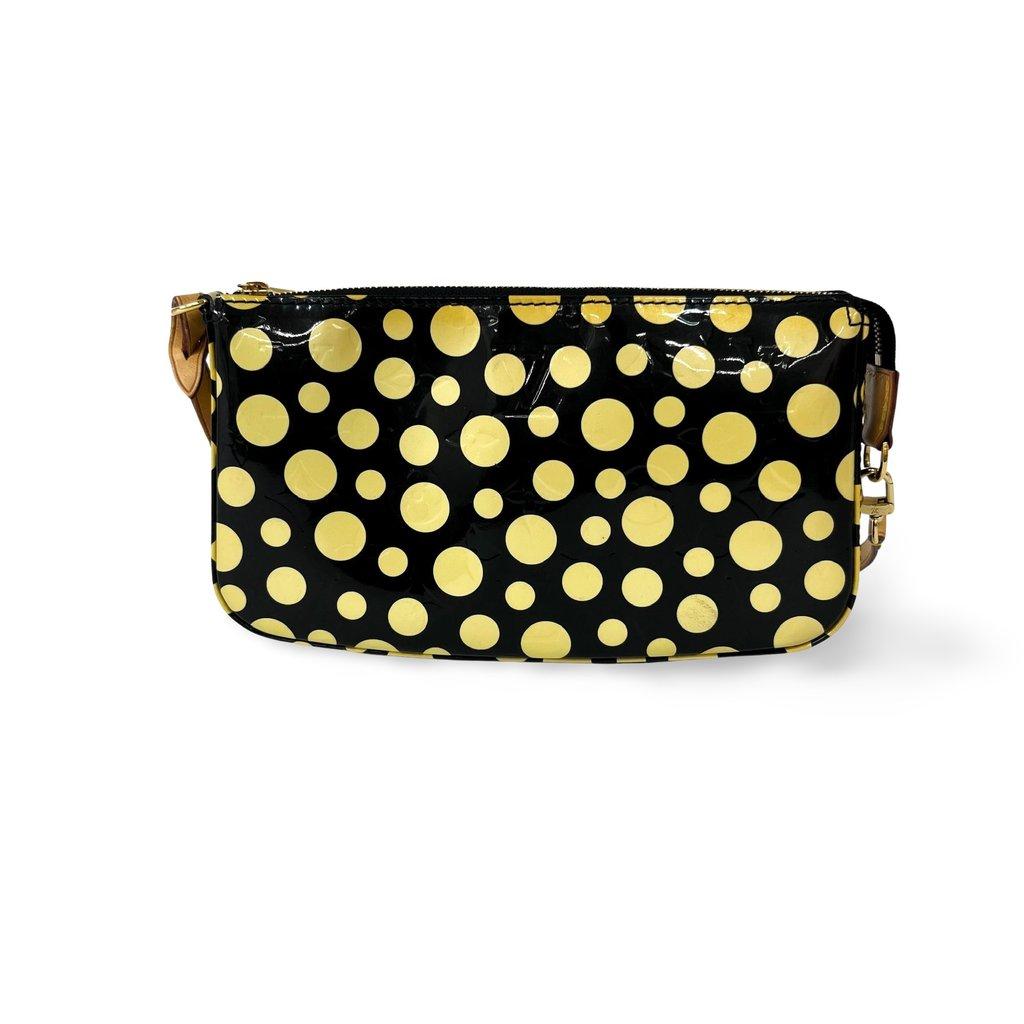 Louis Vuitton x Yayoi Kusama Monogram Vernis Dot Infinity Pochette Accessoires Black Yellow