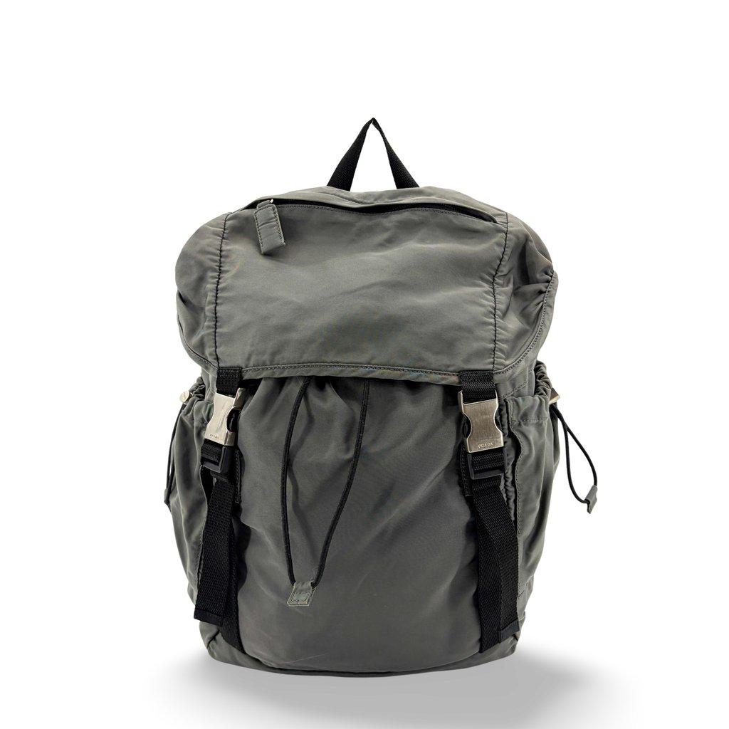 Prada Medium Nylon Backpack Gray
