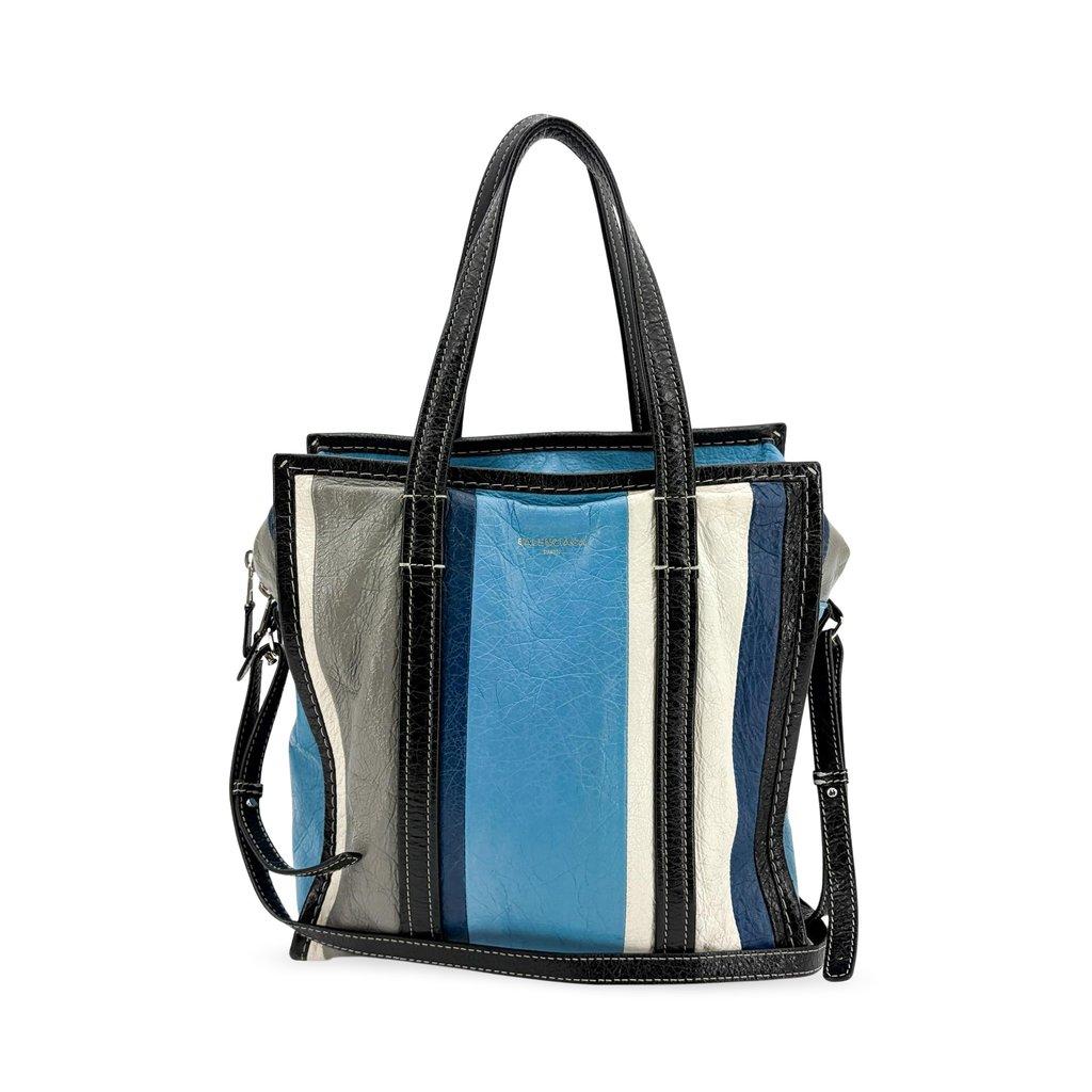 Balenciaga Bazaar Shopper Multi-Stripe Blue