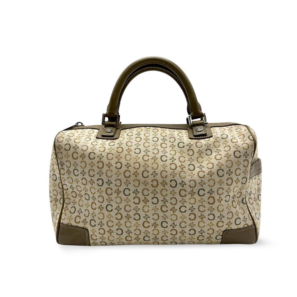 Celine Macadam Jacquard Boston Bag Brown