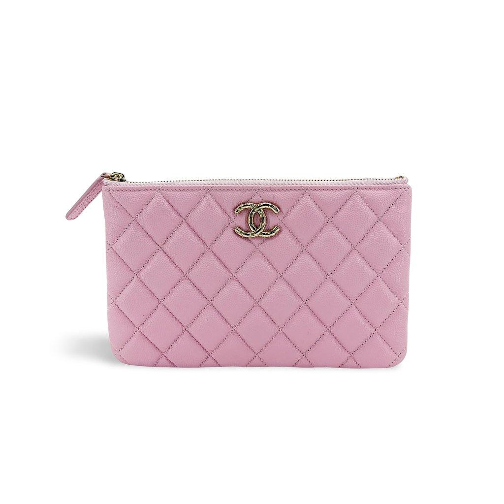 Chanel Classic New Medium Pouch Caviar Gold Hardware Pink