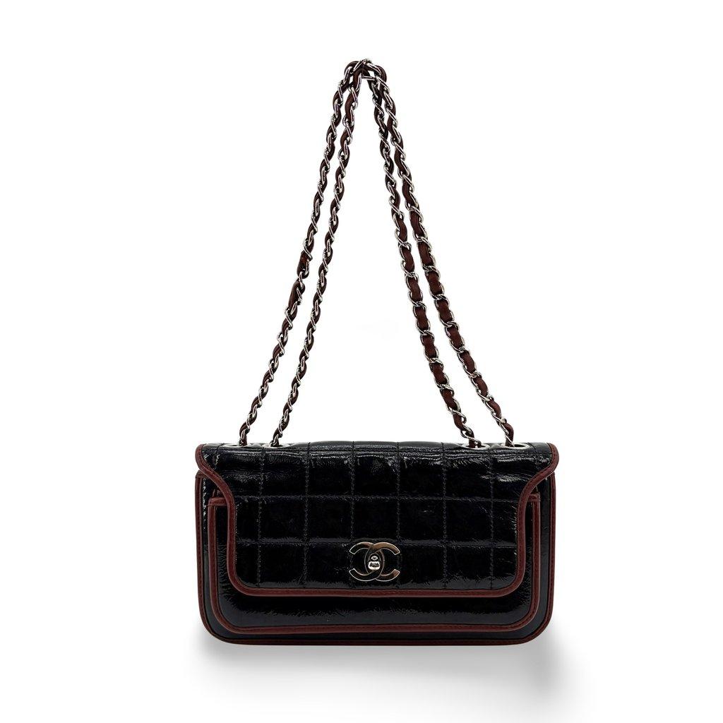 Chanel Ultimate Soft Quilted Pageant Flap Bag Black Burgundy