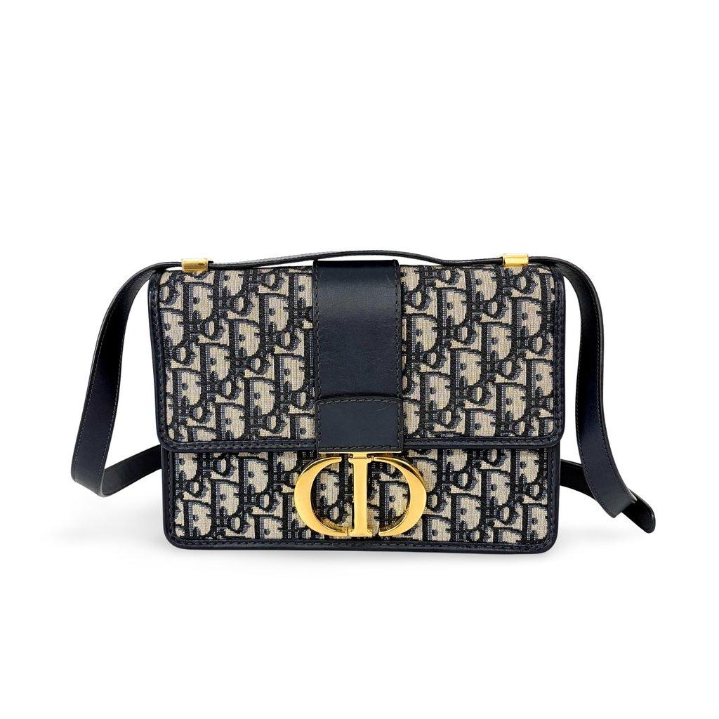 Dior 30 Montaigne Blue Oblique Jacquard Bag