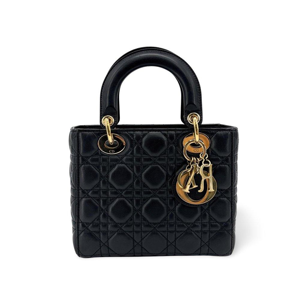 Dior Small Lady Dior Bag Black Lambskin Gold Hardware