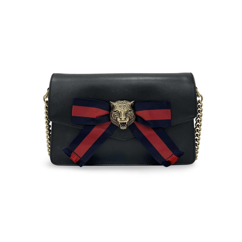 Gucci Broadway Sylvie Bag (Ribbon and Tiger Brooch)