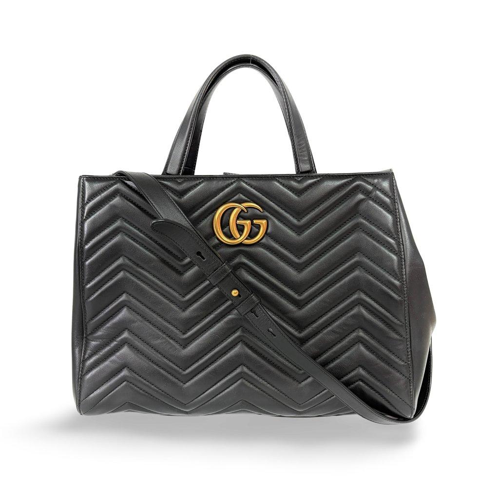 Gucci GG Marmont Small Matelassé Tote Bag Black