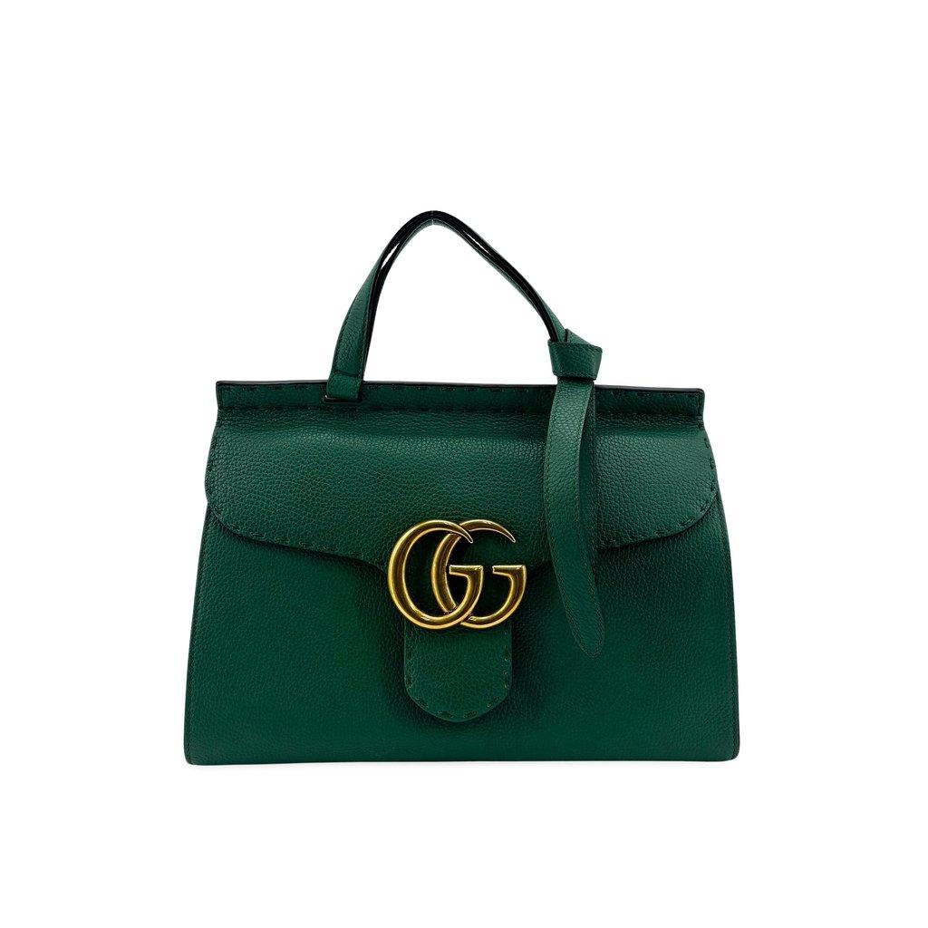 Gucci Double G Medium Top Handle Bag Emerald Green
