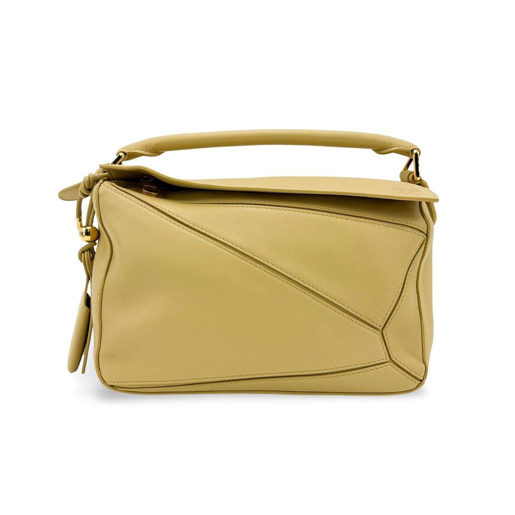 Loewe Classic Small Puzzle Bag Sand Gold Hardware