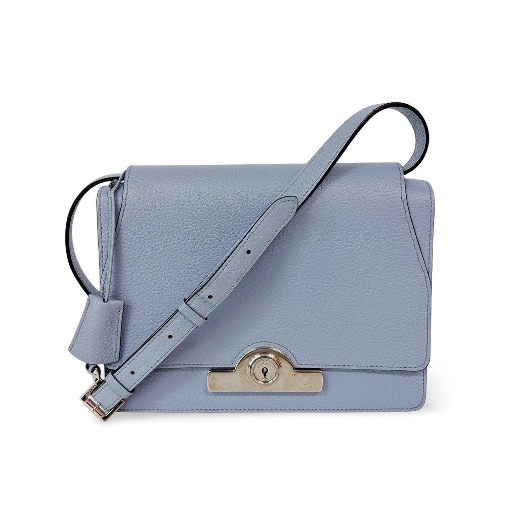 Moynat Leather Crossbody Bag Sky Blue