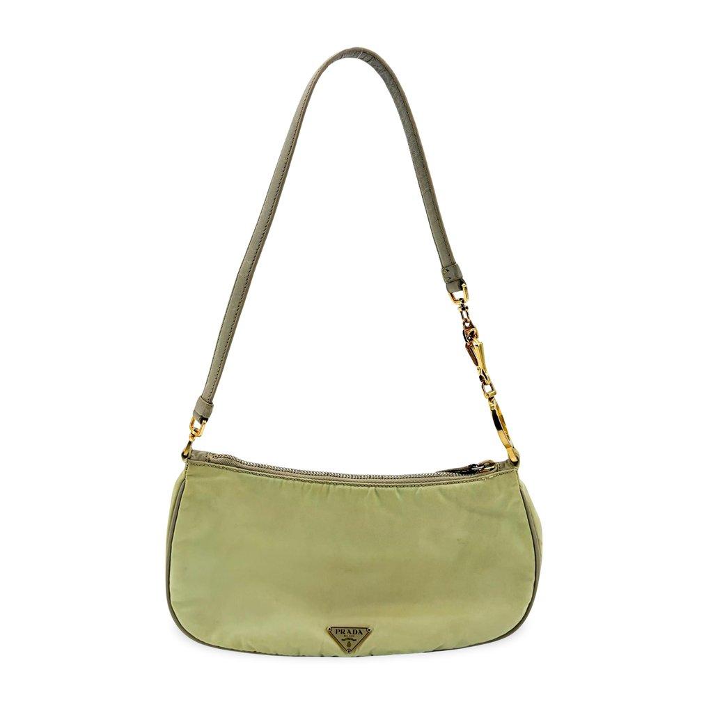 Prada Vintage Nylon Mini Shoulder Bag Light Green