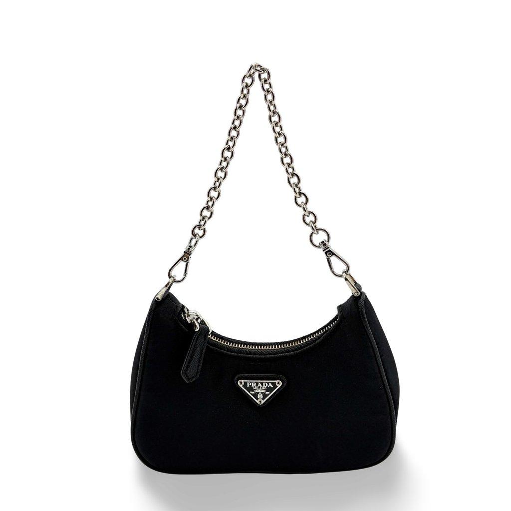Prada Re-edition Nylon Mini Crossbody Bag Black