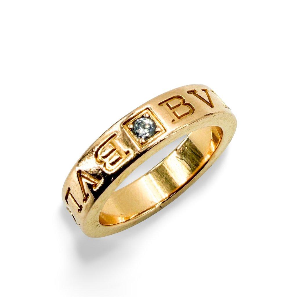 Bvlgari Bulgari Bulgari 1P Diamond Yellow Gold Ring
