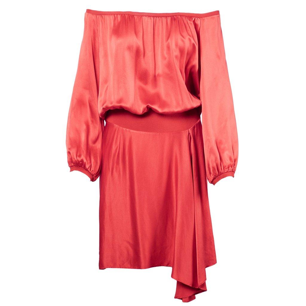 Yves Saint Laurent Ruched Evening Silk Dress -'00s