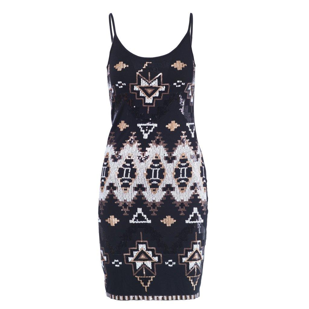 Unsigned Yigal Azrouël Embellished Geometric Bodycon Dress  - '10s
