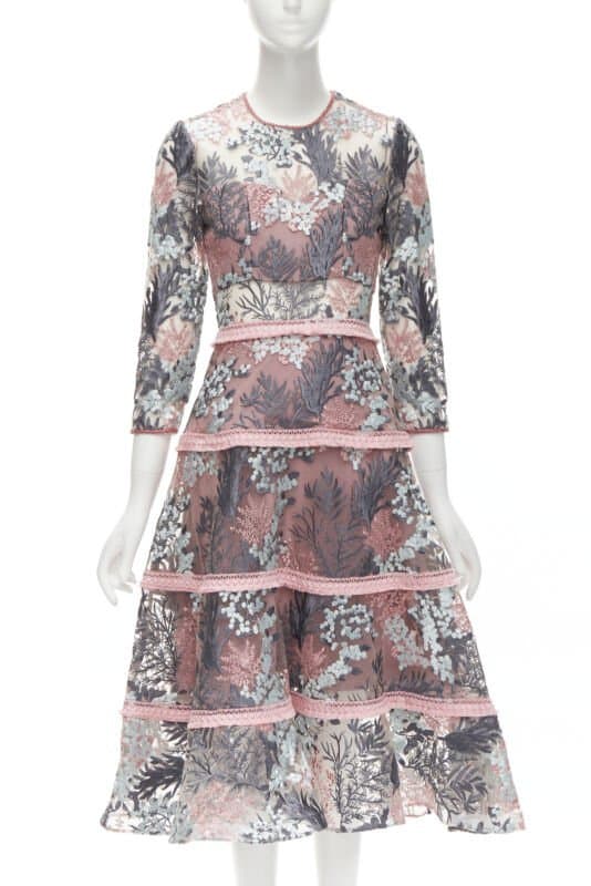 Alexis Pink Fringe Gown