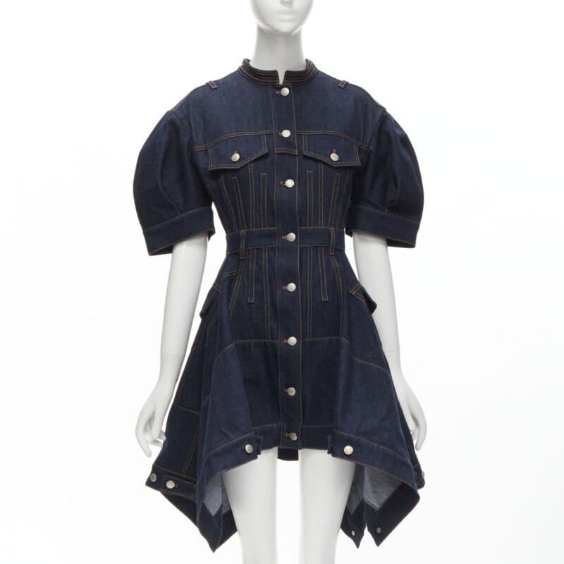 Alexander McQueen Indigo Denim Dress