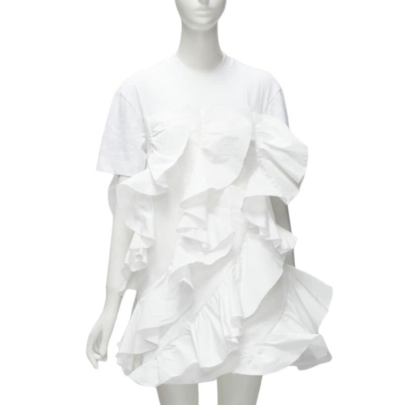 Alexander McQueen Spiral Ruffle Tee