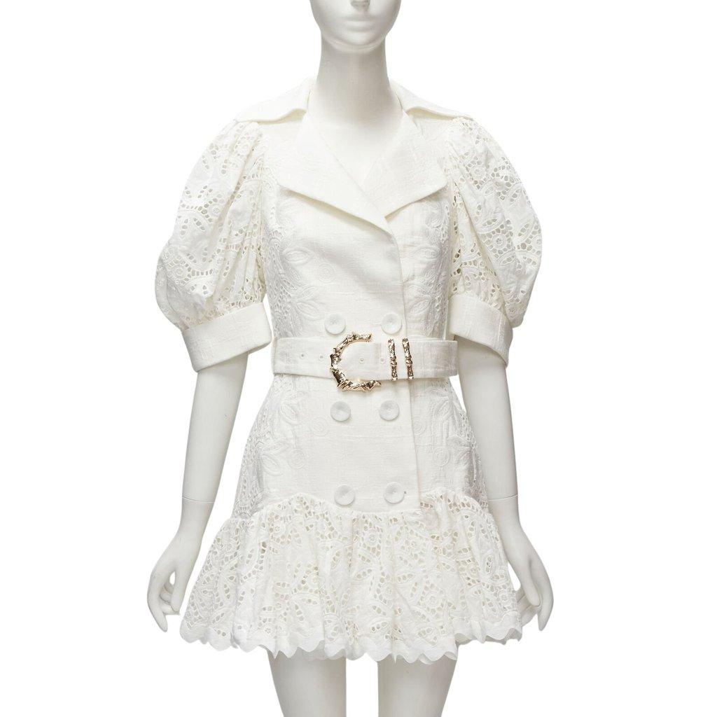 Acler White Eyelet Puff Dress