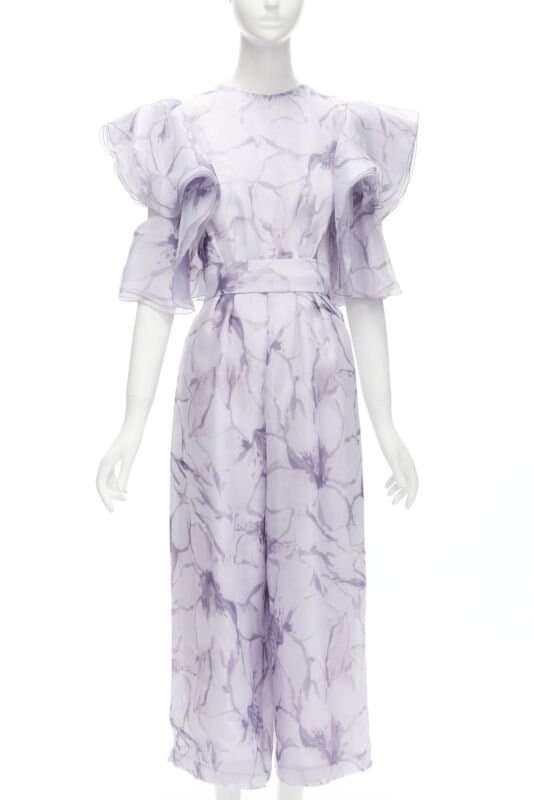 Unsigned Purple Ruffled Jumpsuit