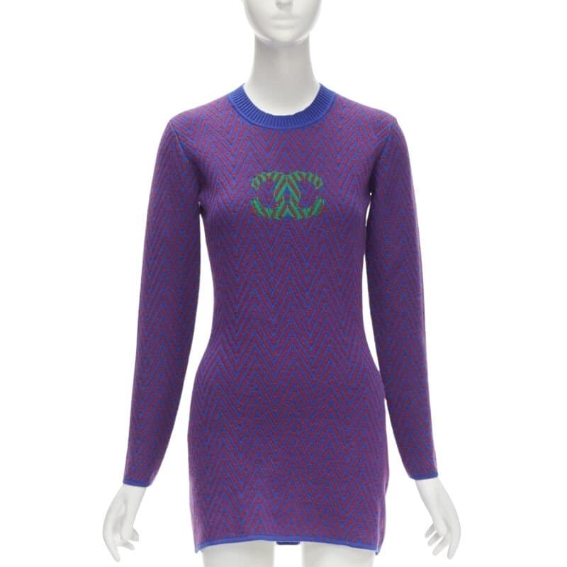 Chanel Chevron Crystal Dress