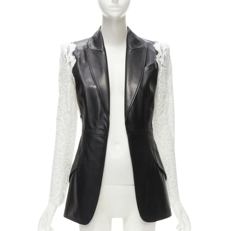 Alexander McQueen Lace Trim Blazer