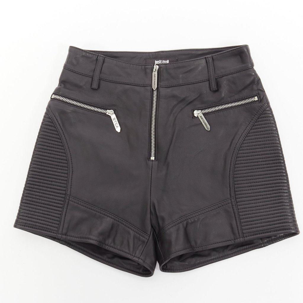 Just Cavalli Motorcycle Ribbed Shorts