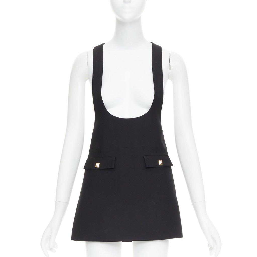 Valentino Garavani Black Wool Dress