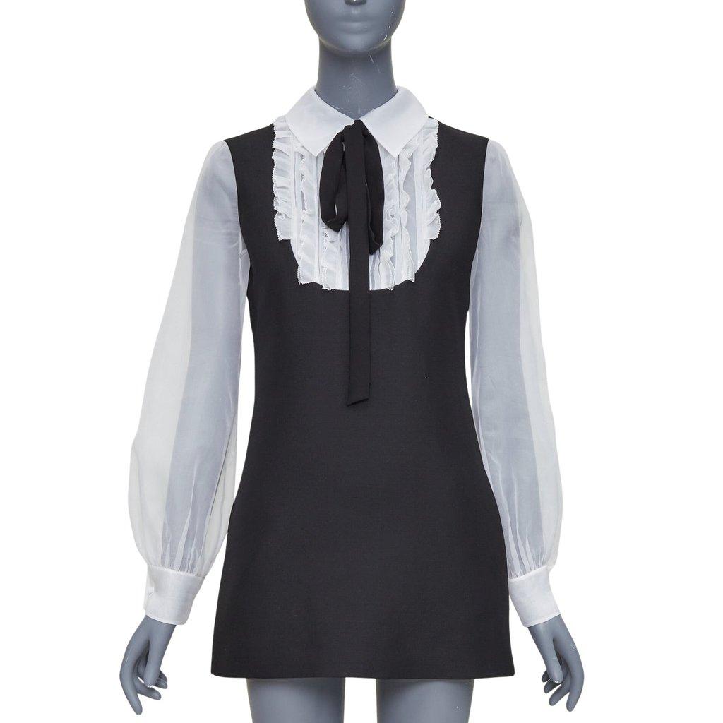 Valentino Garavani Black Wool Dress