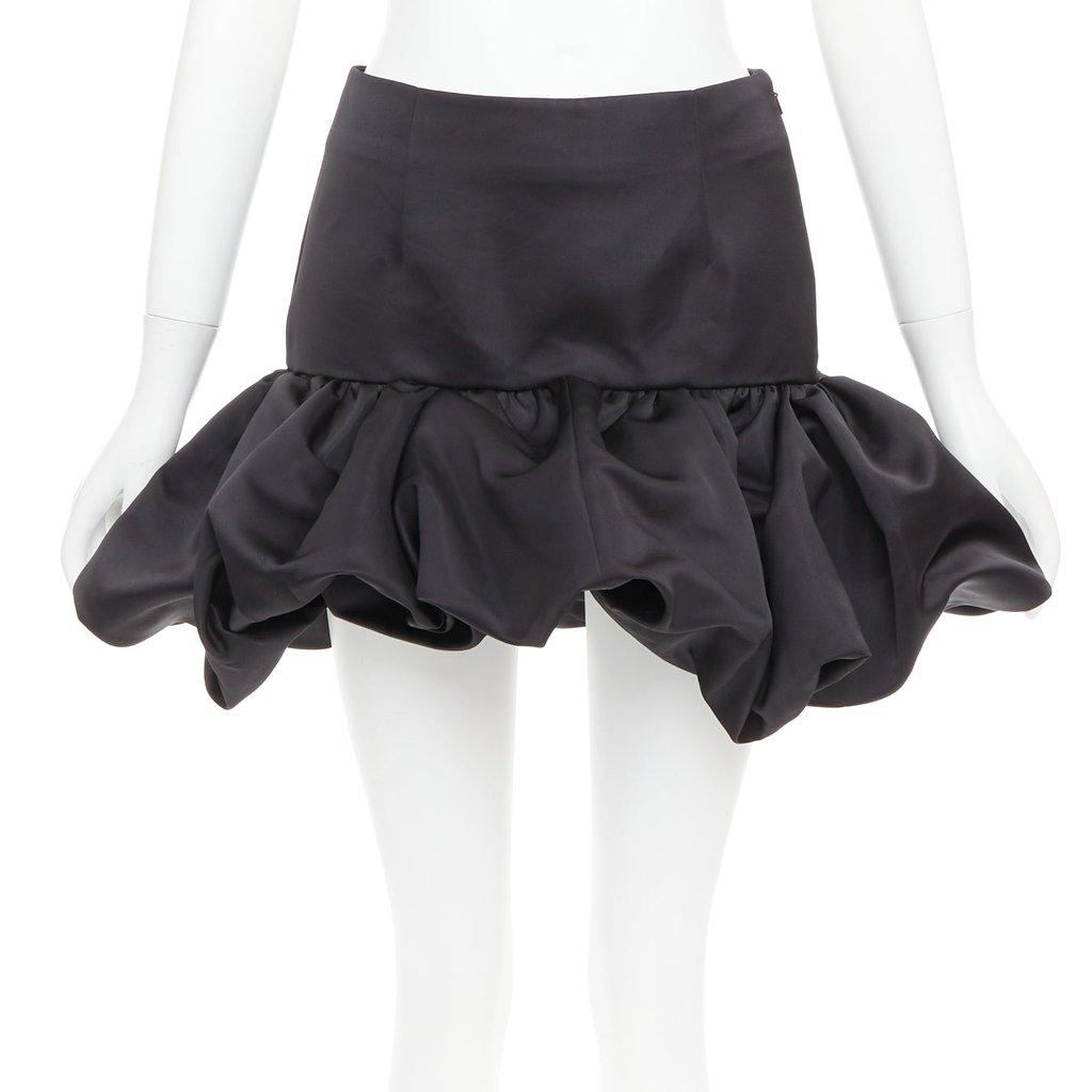Area Black Silk Skirt