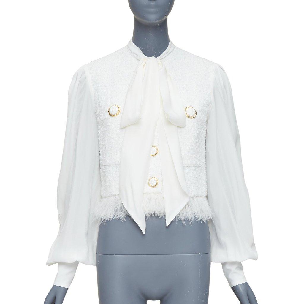 Balmain Ecru Tweed Jacket