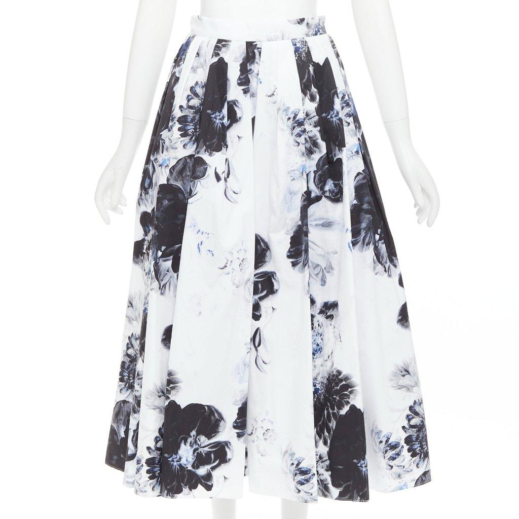 Alexander McQueen White Cotton Skirt