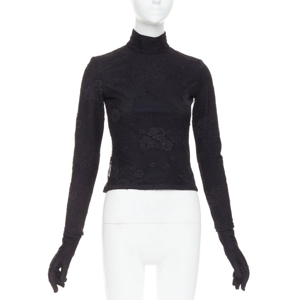 Balenciaga Black Polyamide Top
